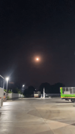 Bright full moon observed over Ban Nong Chak, Thailand