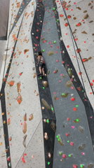 Indoor climbing session captured at Sofia bouldering gym