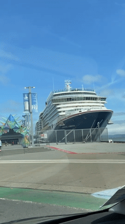 Carnival Luminosa docked at a San Francisco pier