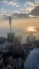 DJ performs sunset set on Montenegro cliffs
