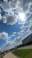 Sunny spring day documented in Moscow urban area