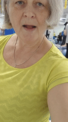 Woman leads exercise class with blue balls in Krasnodar gym