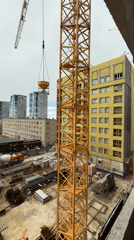 Construction site documented across multiple building phases and perspectives