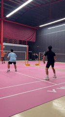 Badminton game recorded at indoor Ko Samui court