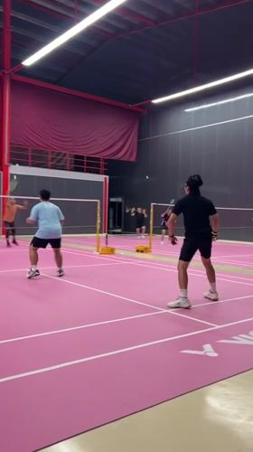 Badminton game recorded at indoor Ko Samui court