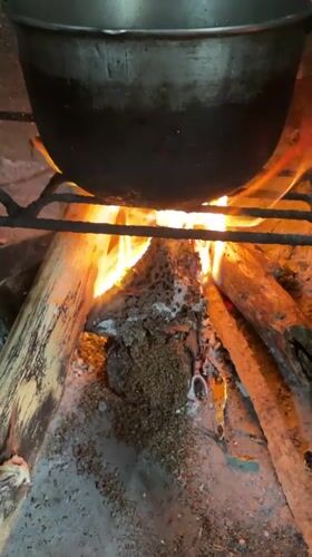 Early morning food preparation activities documented in rural Philippines
