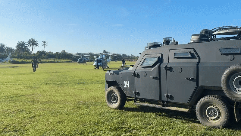 Military helicopters, armored vehicle deployed in Nigerian field