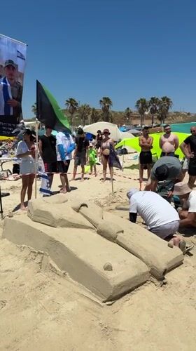 Beach recreation activities observed in Herzliya during sunny weather