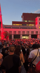 Nighttime music event draws crowds to Montreal's Quartier des Spectacles