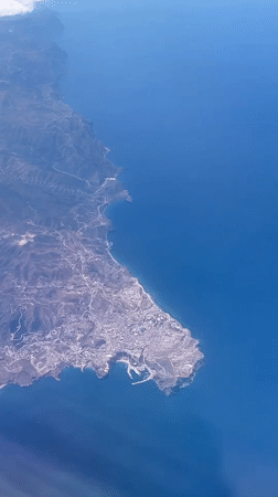Aerial view captures Moroccan coastline near Oulad Amghar