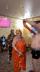 Anniversary celebration with family at Russian pool facility