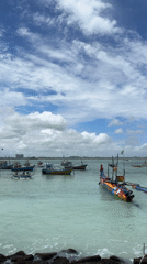 Morning coastal scene documented in Weligama, Sri Lanka
