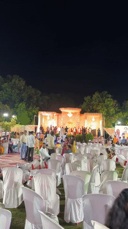 Wedding reception held at Kalpana River Villa in Shahapur