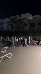 Evening dance gathering at Italian resort draws families and guests