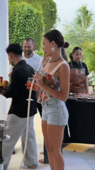 Woman documented at multiple Bali locations during social gathering