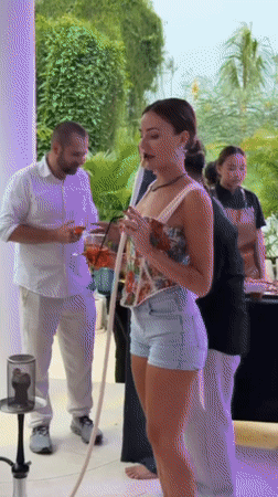 Woman documented at multiple Bali locations during social gathering