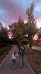 Evening walk and vivid sunset sky in Qarağandı