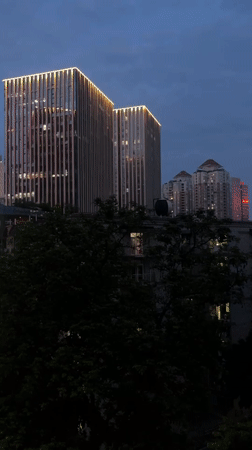Dusk cityscape documented across Yuzhong District, China
