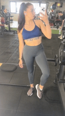 Woman's gym workout session documented in Stara Zagora
