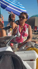 Acoustic guitar session on a sunny Barbate beach