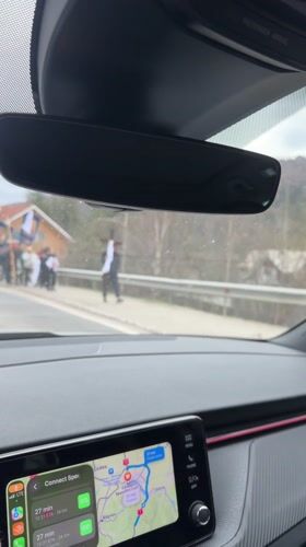 Religious procession with crosses observed in Predeal, Romania