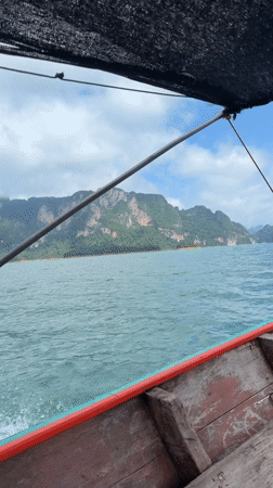 On the water in Cheow Lan Lake, southern Thailand
