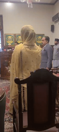 Formal ceremony with speeches and document signing in Quetta