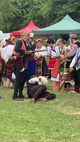 Bulgarian folk festival in Pleven: dancing, costumes, and reenactors