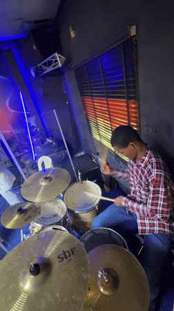 Live band performance at an indoor venue in Nkpor, Nigeria