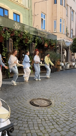 Birthday lunch and street dance at a Chernivtsi restaurant