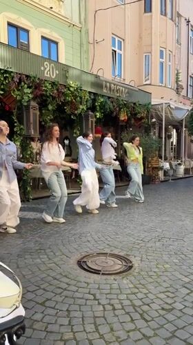 Birthday lunch and street dance at a Chernivtsi restaurant