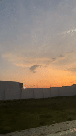 Dramatic Orange Sunset Documented in San Bernardino Tlaxcalancingo