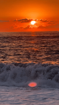 Black Sea sunset from Batumi's pebble beach