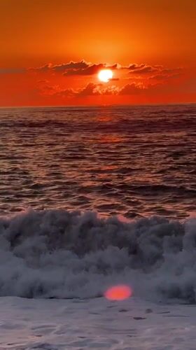 Black Sea sunset from Batumi's pebble beach