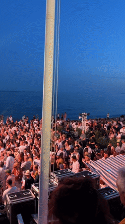 Dusk to night along Nice's Promenade des Anglais
