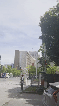 Sunny afternoon street scene captured in Montreal