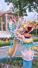Morning at Big Buddha Hill, Pattaya — temples, dragons, and a cat