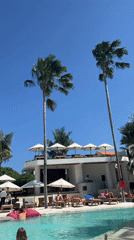 Lazy morning at a North Kuta resort pool, Bali