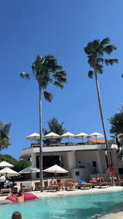 Lazy morning at a North Kuta resort pool, Bali