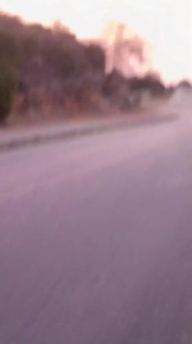 Evening drive captures pink sky gradient in Juan Griego