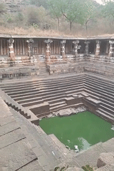 Stone stepwell and staircase architecture documented in Kurnool region