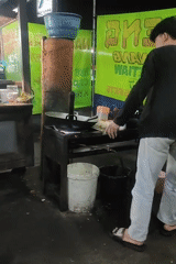 Street food stall cooking in Sumedang on a September night