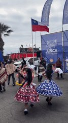 Arica hosts a municipal civic celebration with dancing and ribbon-cutting