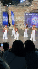 Folk dance performances at Nesebar's ancient ruins, Black Sea festival