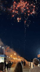 Evening celebrations and fireworks observed across Izhevsk, Russia