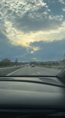 Dashboard camera captures highway traffic in Bulgaria