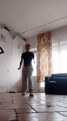 Morning gymnastics and filming recorded in Sochi residential area