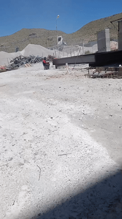 Industrial construction site in full swing in Aragatsavan
