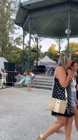 Summer evening in Montélimar: cafés, carousel, and a DJ set