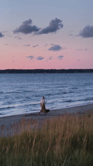 Tallinn Bay glows at sunset from the shoreline